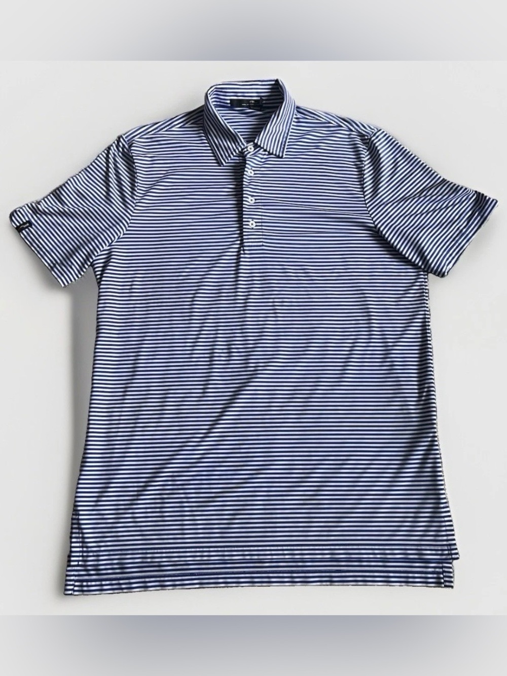RLX Ralph Lauren Men’s Performance Blue & White Polo Shirt
